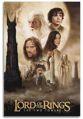 NWIJDAQ Filmposter Herr der Ringe, klassisch, Horror, Kino-Elemente, Poster, dekorieren Filmwände, Kunstgemälde, 30 x 45 cm, ungerahmt, 1