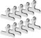 10 Stück große Verschlussklammern Metallklammern Clips Edelstahl-Verschlussklemmen starke Federkraft ideal für Küche Büro und Schule（77mm)