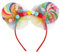 BOOMTOP Lollipop Kostüm Haarreif Candy Girl Regenbogen Karneval Haarband Zuckerfee Bonbon Kostüm Accessoires Mädchen Frauen Bunt Fasching Haarschmuck Karnevalskostüm Mottoparty