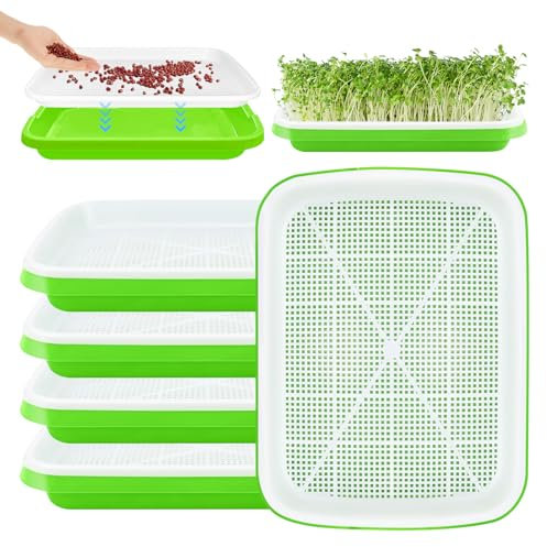YODITI Semi germinali per germogli, set per la coltivazione di germogli: 5 pezzi, ciotola per la coltivazione, ciotola per germogli, set per la coltivazione di fagioli mung erba di frumento