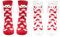Feliciay 2 Paar Lustige Magnetische Socken für Paare,Unisex Pärchen Magnetische Hand in Hand Socken,3D Pärchen Socken mit Händen,Couple Socks für Geschenk Valentinstag Freundin (rot+weiß)