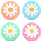 GORGECRAFT 4 Farbe Daisy Silikon Joycon Daumengriffkappen Blumen Joystickkappe Tastenkappen Analog Joy Con Stick Schutzhülle Kompatibel Mit Switch OLED Lite Konsole Für NS Joycon Controller