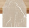 Tischläufer Modern 40x180 Beige Creme Gold Marmor Läufer Tisch Leinen Goldene Textur Rustikale Retro Tischläufer Saisonnal Küche Tisch Dekoration für Esszimmer Drinnen Urlaub Party Dekor