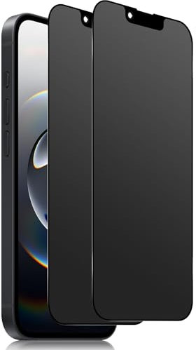 Xunzii Full Screen Matte Privacy Screen Protector for iPhone 16e/14/13/13 Pro for Tempered Glass, Anti Fingerprint Matte Anti-Spy Film, 9H Anti-Glare Protection Privacy Anti-Spy Protective Glass [Pack