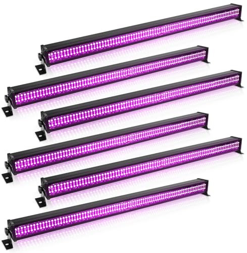 336 LED Bar Wallwasher, U`King 120W RGBW Lichteffekte Bühnenlicht Strahler, Discolicht Partylicht dmx Controller Strobe Beleuchtung für DJ Party Outdoor, 6 Stück