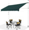 RELAX4LIFE Tenda da Sole a Morsetto per Balcone con Lungezza 1,5M/2M/2,5M/3M/3,5M/4M, Altezza Regolabile da 2M a 3M, Montaggio senza Forare, Manovella Manuale (3,5Mx1,75M,VERDE)