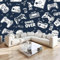 SPECUFX Blue Game Controller 3D Wallpaper | 100x70cm Gaming Room Wall Art