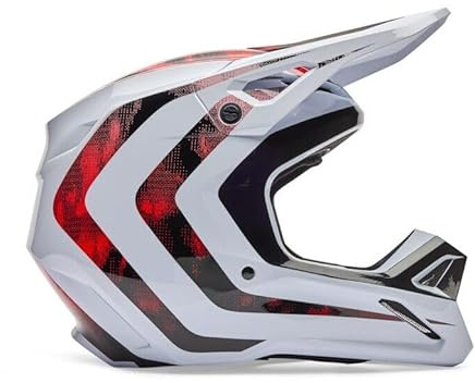 Helmet Fox V1 KAIROS White/Fluo RED XL