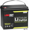 LANGZEIT Batteria LiFePO4 100Ah 12V Mini Batteria al litio con BMS – Batteria Solare per Camper, Barca, Fotovoltaico, Caravan, Off-Grid