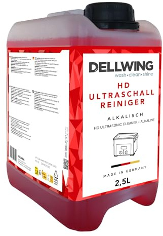Dellwing HD Ultraschallreiniger 2,5 l, alkalisches Reinigungs-Konzentrat für Autoteile, Vergaser-Reiniger, Made in Germany