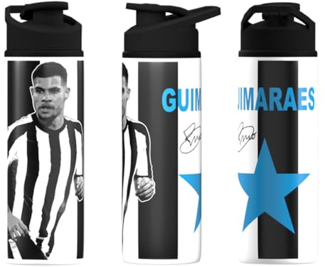 Newcastle Bruno Guimaraes Water Bottle Aluminium 750ml – Football Fan Gift