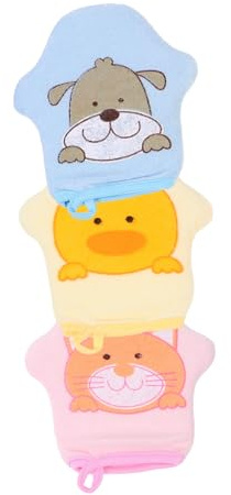 TOPPERFUN 3pièces de Bain pour Garçon Fille de Douche et Exfoliants de Toilette pour Garçon Fille Accessoires de Bain