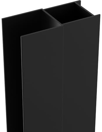 Profilo Di Compensazione195 Cm Per Box Doccia Linea Neos - Compensatore Rettangolare In Alluminio Nero