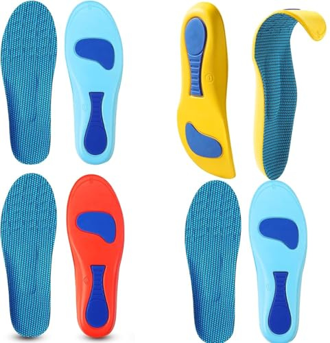 Dtenlur 4 Paia di Solette Ortopediche Plantare Unisex, Plantari Ortopedici per Tallonite, Solette Ortopediche per Correggere Postura, Plantari Ortopedici per Piede Piatto per Piede Cavo - 39-40/26cm