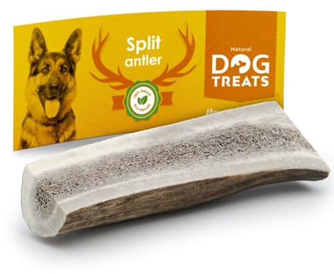 Natural Dog Treats - Hirschgeweih Hund - Natürlich Geweih für Hunde - Kauknochen Hunde - Kaustangen Hund - Kauspielzeug und Zahnpflege - Mittlere Größe - Hundespielzeug