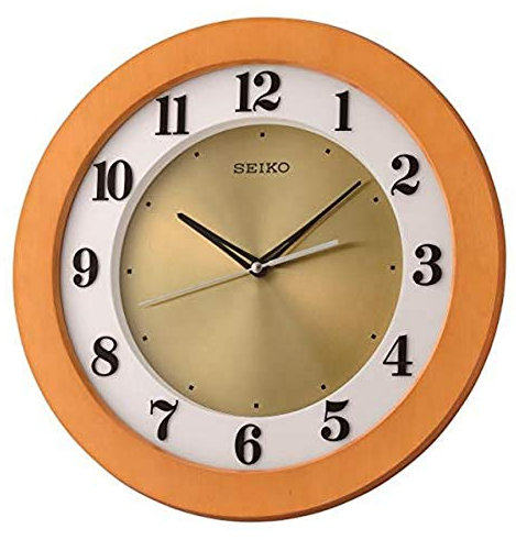 Seiko Wanduhr aus Holz mit leisem Sekundenzeiger QXA743B