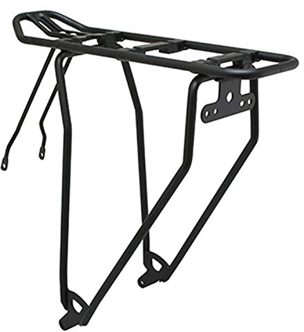 Porte Bagage Velo Arriere a tringles p2r alu 28-26-700c Compatible Produit mik Gamme Basil -Poids Maxi 25kgs- Noir