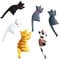 BESPORTBLE 6PCS Magnetic Hooks Cat Shape Traceless Fridge Fridge Key Holder for Office Refrigerator Whiteboard Decor Random Pattern