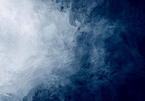 wandmotiv24 Fototapete Wasserfarbe Grunge Abstrakt, XXL 400 x 280 cm - 8 Teile, Wanddeko, Wandbild, Wandtapete, blau weiß Acryl Vintage M6565