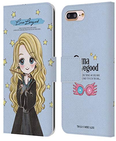 Head Case Designs Officially Licensed Harry Potter Luna Lovegood Deathly Hallows XXXVII Leather Wallet Case Compatible With Apple iPhone 7 Plus/iPhone 8 Plus