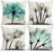 Homefeelzydys Kissenbezüge, Moderne Geometrie dekorative Baumwoll-Leinen-Kissenbezüge mit unsichtbarem Reißverschluss 45 x 45 cm Kissenbezug, 4er-Set für Wohnzimmerstuhl Sofa