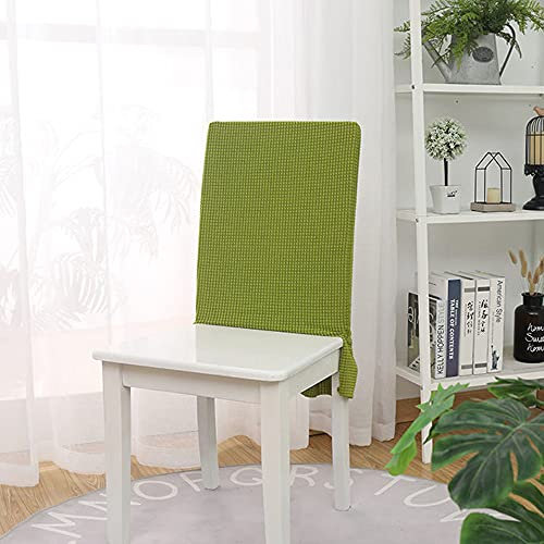 Bestenrose Stuhllehne Stuhlhussen Stretch Stuhlrückenabdeckung Jacquard Rückenlehnenbezug mit Rock Stretch Abnehmbare Waschbar Universal Stuhlhussen Rückenlehne für Esszimmer Hotel (Grün, 4er Set)