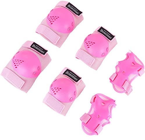 BOSONER Knieschoner Kinder 6er Set, Inliner Schoner und Protektoren Kinder | Schützer Inliner Kinder mit Knie-, Ellenbogen- und Handschutz für Inline Skates, Skateboard, Roller und Fahrrad