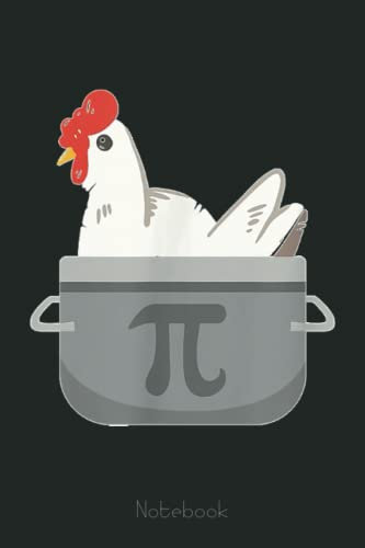 Funny Math Pi Chicken Pot Pie Graph Notebook: Graph Paper Notebook, Grid Paper for Math and Science Students, Quad Ruled 4x4 (110 Pages, 6x9)