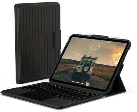 URBAN ARMOR GEAR UAG Designed for iPad 11 A16 11th Gen 2025, 10.9 10th Gen 2022 Case with Keyboard A3354 A3355 UK English Folio Cover Detachable Bluetooth Keyboard Multi-Touch Trackpad Backlit Keys