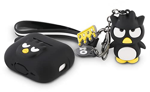 Derhom Airpods Pro 2 Case Funny Cute Cover Compatible for Apple Airpods Pro and Pro 2[Cartoon with Doll Series] (Black Bird)