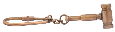 WOANIN key Ring, Brass - Nautical Maritime, Mini keychain, Thor Hammer, S