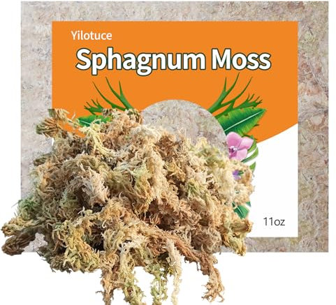 Yilotuce 310g Naturale Sfagno, Ottimo per Orchidee, Felci a Corno di Cervo, Piante Carnivore, Piantine, Radicazione di Talee, Buon Terriccio per Orchidee