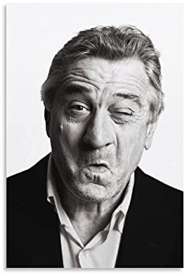 JIYAN Poster, Motiv: Robert De Niro, Schwarz-Weiß, coole Kunstwerke, Gemälde, Wandkunst, Leinwanddrucke, hängende Bilder, Poster, 40 x 60 cm