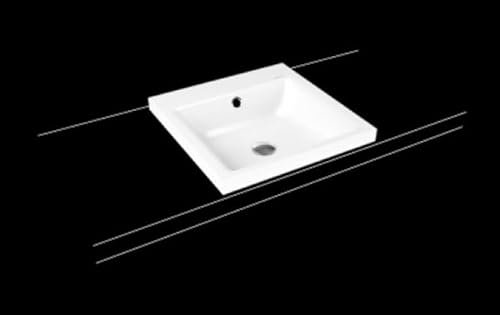 Kaldewei Puro Aufsatzwaschtisch 3153 460x460x40 mm, 900306003001, Ausführung: Ohne Hahnlochbohrung