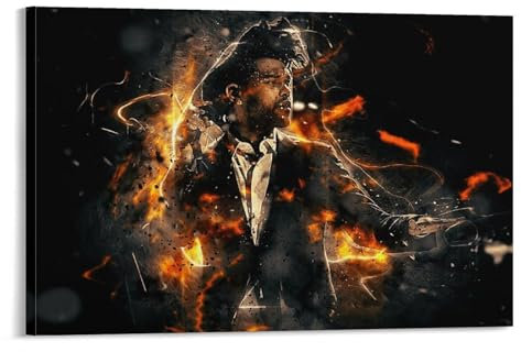 DAGUYS Sänger The Weeknd Poster, 9 Bilder, Kunstdruck, Wandkunst, Poster, Gemälde, Leinwand, Poster, Kunstwerke, Raumästhetik, 50 x 75 cm