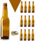 60 Pz Bottiglia Birra vuota 33 CL LONGNECK in vetro di colore abra Completa di Tappo Corona 26 mm - KIT per fare la birra - Bottiglie birra vuote comprese di tappi