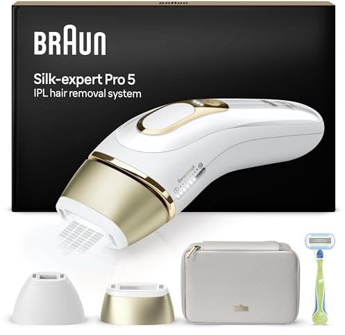 Braun Silk·expert Pro 5 Epilatore Luce Pulsata, Depilatore Corpo Donna, Alternativa al Laser Peli, Con Custodia, Rasoio Donna Venus, 2 Testine, Luce Pulsata Braun, Idea Regalo, PL5152