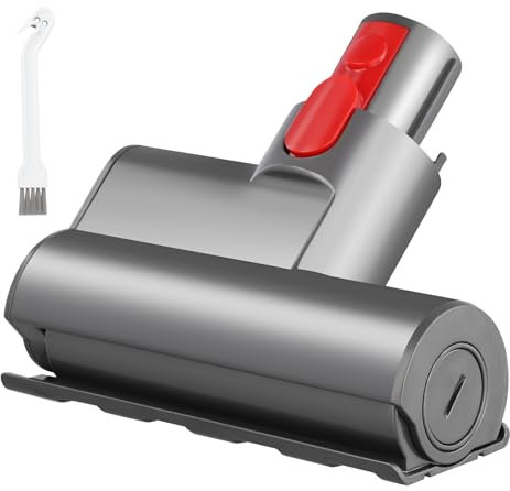 HuuppHip Mini Turbo Brush Head, Cordless Brush Parts, Compatible for Dyson V7 V8 V10 V11 V12 V15 Cordless Vacuum Cleaners, Replacement Head for Cleaner Remove Dust, Hair