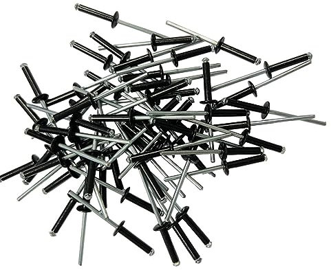 Générique - 200 RIVETS ECLATEURS NOIRS de 4 x 20 PLAQUES D'IMMATRICULATION