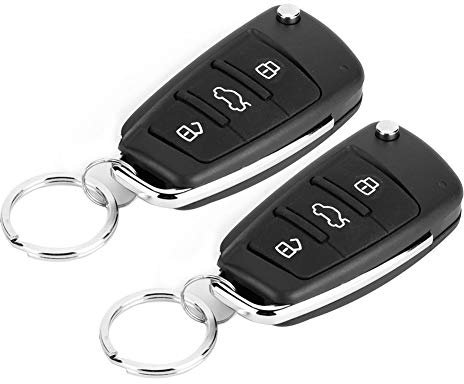 Auto-Sicherheitssystem, Universelles Auto-Alarmsystem, 3 Tasten, Schlüsselloses Zentralverriegelungs-Fernbedienungsset, Schwarz