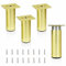 4Pcs Adjustable Furniture Legs Gold Metal Sofa feet Aluminum Alloy Couch Legs Wardrobe Foot Bed Feet Furniture Replacement Legs (Gold, 10cm)