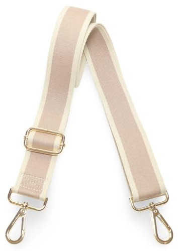 Kolti Purse Strap Replacement Crossbody Handbag Stripe Wide Adjustable, Gold Buckle-385, 30 inches to 62 inches