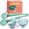 Mimiloo - Kit 2 attaches-tétines et 2 tétines en silicone, forme physiologique pour nouveau-né, clip vêtement, faciles à nettoyer, idéal cadeau bébé fille garçon, puériculture bébé