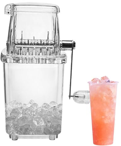 Rasierteismaschine - Manueller Eisrasierer, Eiscrusher-Rasierer | Transparente Manuelle Crushed-Ice-Maschine, Tragbarer Eisrasierer Mit Kurbel Für Den Sommer, Leichter Crushed-Ice-Maker Für Cafés