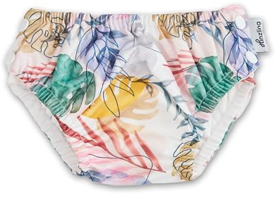 Hinzling Schwimmwindel Monstera (L - 92/98/104)– Nachhaltig, Auslaufsicher – Schwimmwindel Baby, Made in Europe – Material komplett recycelt