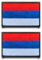 2 Stück Russland Flagge-Patch Stickerei Taktische Militä Aufnäher Nylon Airsoft Patch Für Stickereibänder Jacke Rucksäcke Taktische Kleidung Taschen Abzeichen