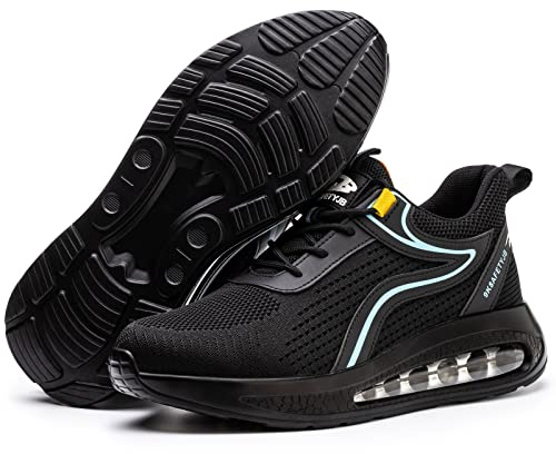 Zapatos de Seguridad para Hombre Mujer Calzado de Seguridad Zapatillas de Seguridad Zapatos de Trabajo Puntera de Acero Ligero Comodo Antideslizante Transpirable 36EU-46EU