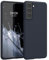 kwmobile Hülle kompatibel mit Samsung Galaxy S21 Hülle - weiches TPU Silikon Case - Cover geeignet für kabelloses Laden - Dunkelblau