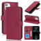 Zouzt Hülle für iPhone 12/12 Pro 6,1-Zoll, Stoßfestes PU Leder Handyhülle Lederhülle Klapphülle mit Kartenhalter und Standfunktion Flip Leather Wallet Phone Cover (Rot)
