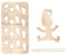 Ajuanbazha Wichtel Zubehör Weihnachten, Wichtel Fußabdrücke Schablone, Fußabdrücke Wichtelhaus Weihnachten Schablone, Holz Fußabdruck Schablonen (2Pcs)